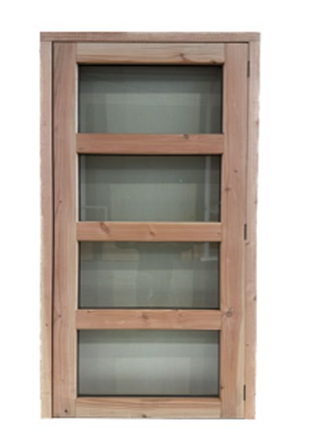 Douglas kozijn | met 4 ruits deur | 1000x2174 mm | linksdraaiend