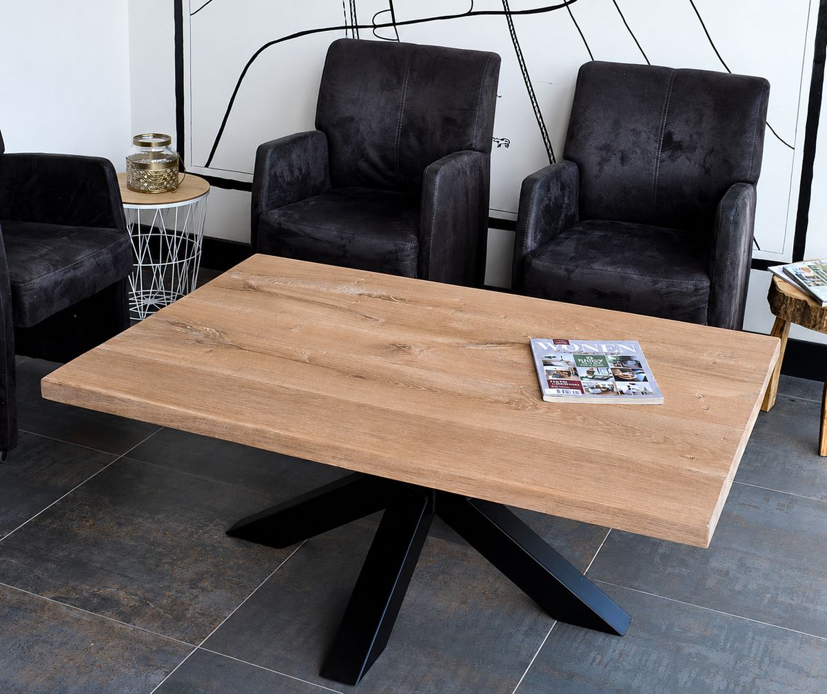 Massief Eiken Salontafel Rechthoekig