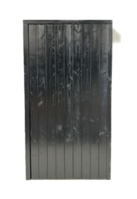 Douglas kozijn | met dichte enkele deur zwart | 1000x2174 mm