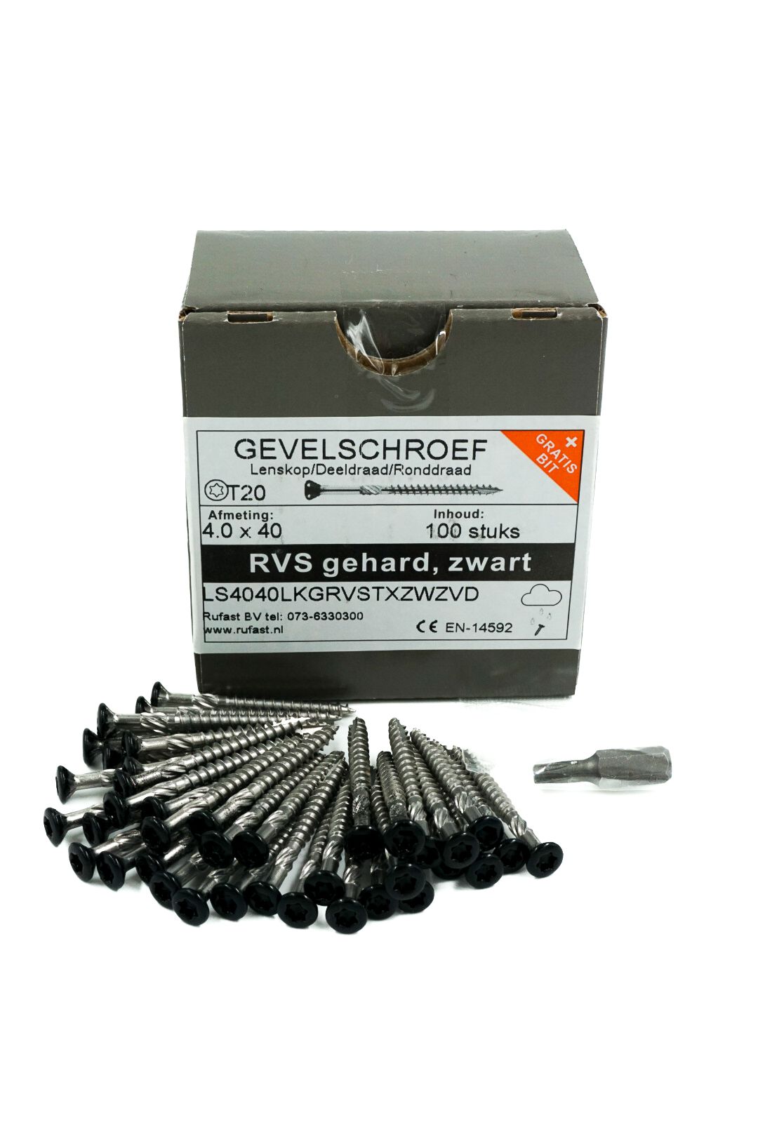 Gevelschroef zwart